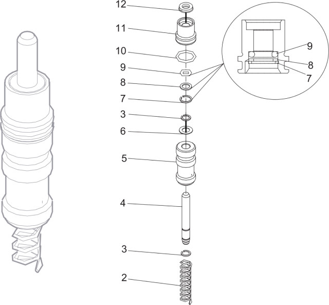 Atlas Copco LH230E Hbp E Trigger Valve Kit Atlas Copco LH230 Hbp